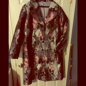 Floral tapestry coat